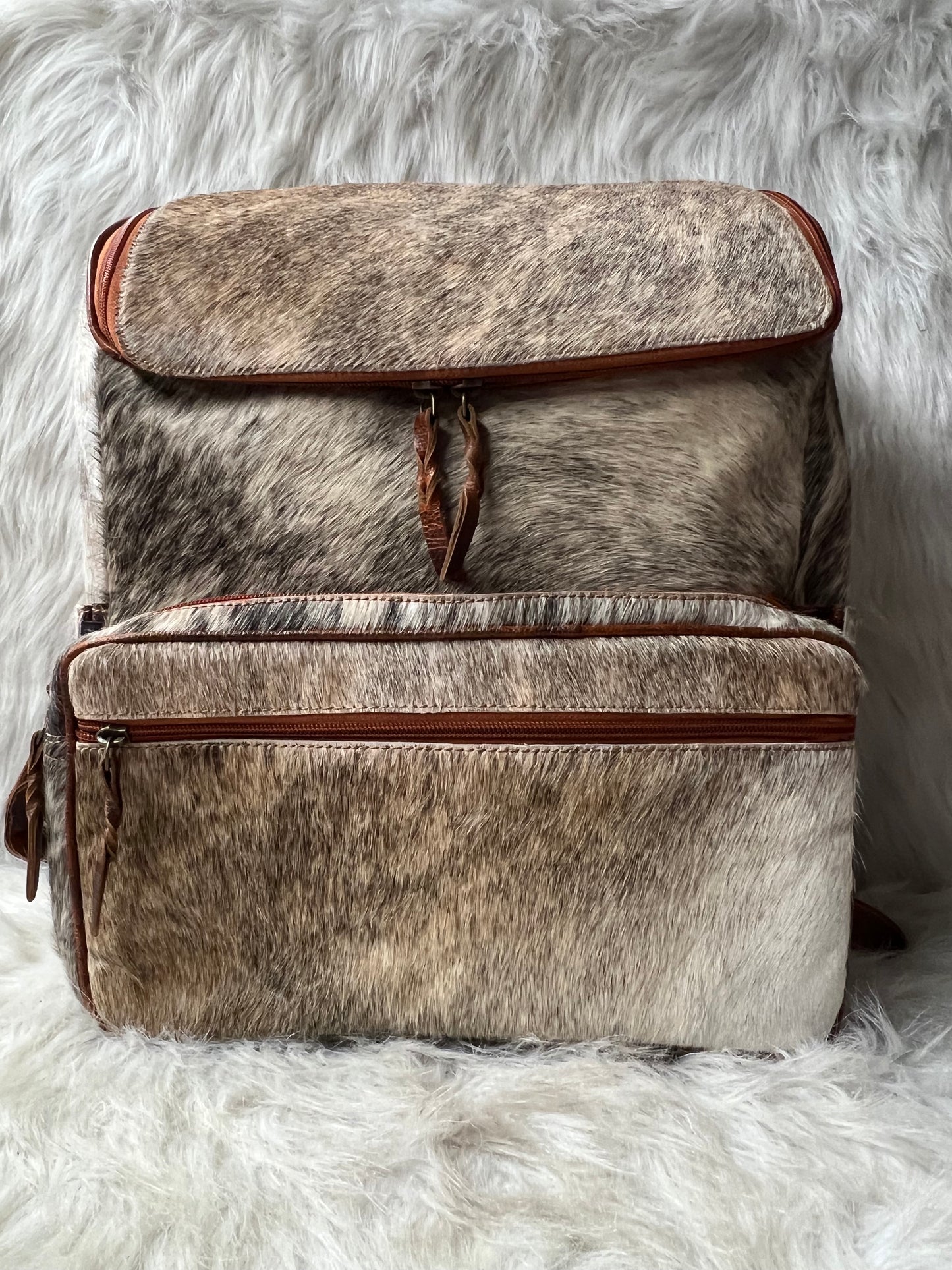 Cowhide Backpack Brindle