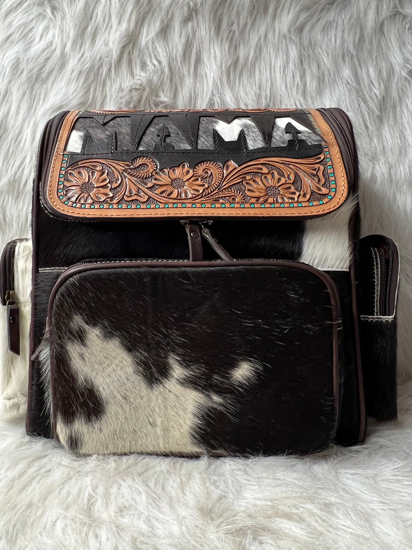 Cowhide Mama Backpack
