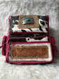 Cowhide Pink & Turquoise Backpack