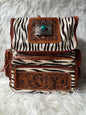 Cowhide Zebra Backpack