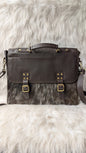 Dark Brown Leather/Cowhide Briefcase