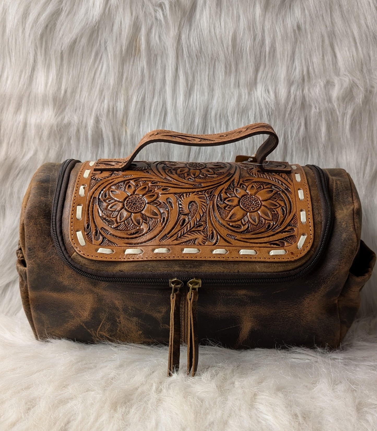 Leather Distressed Shaving Tool Kit