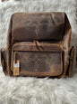 Western Leather Backpack Brown